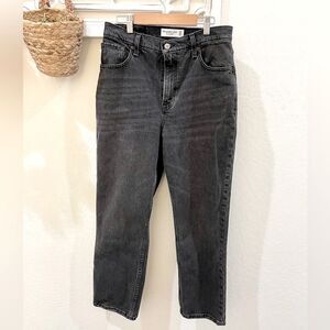 ABERCROMBIE & FITCH The 90's Straight Ultra High Rise Curve Love Black Jeans 6xs